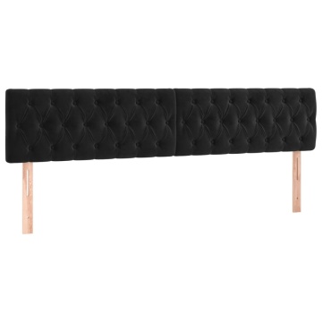 Pat box spring cu saltea, negru, 180x200 cm, catifea - Img 5