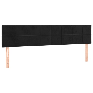 Pat box spring cu saltea, negru, 180x200 cm, catifea - Img 5