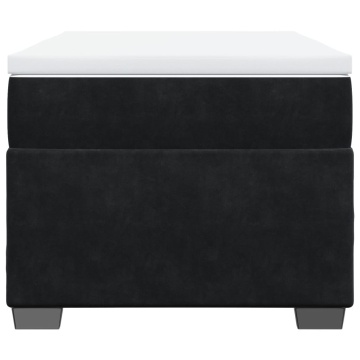 Pat box spring cu saltea, negru, 80x200 cm, catifea - Img 4