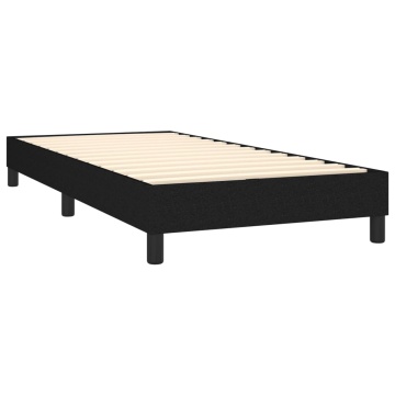 Pat box spring cu saltea, negru, 80x200 cm, textil - Img 4