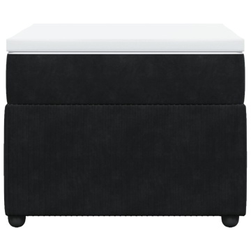 Pat box spring cu saltea, negru, 90x190 cm, catifea - Img 4