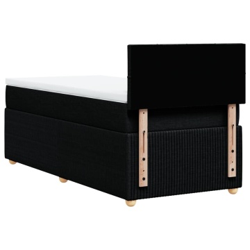 Pat box spring cu saltea, negru, 90x190 cm, textil - Img 5