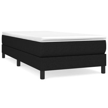 Pat box spring cu saltea, negru, 90x200 cm, textil - Img 2