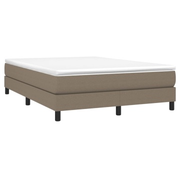Pat continental cu saltea gri taupe 140x200 cm material textil - Img 3