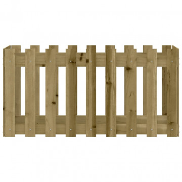 Pat înălțat grădină design gard 100x50x50 cm lemn impregnat pin - Img 8