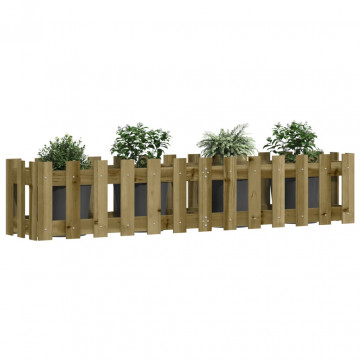 Pat înălțat grădină design gard 150x30x30 cm lemn impregnat pin - Img 3