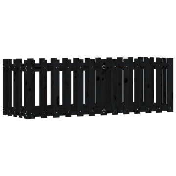 Pat înălțat grădină design gard 150x50x50 cm lemn de pin tratat - Img 2