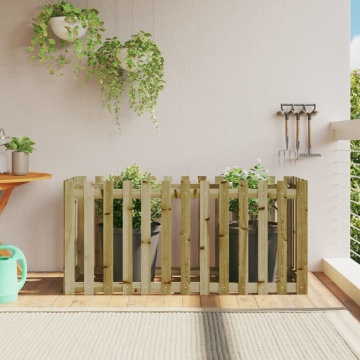 Pat înălțat grădină design gard 150x50x70 cm lemn impregnat pin - Img 1