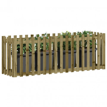 Pat înălțat grădină design gard 200x50x70 cm lemn impregnat pin - Img 3