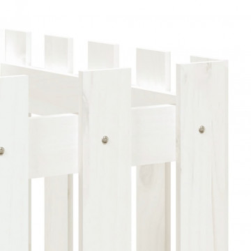 Pat înălțat grădină design gard alb 200x50x50cm lemn pin tratat - Img 6