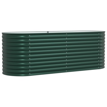 Pat Ridicat pentru Grădină Verde 240x80x81 cm din Oțel Galvanizat - Img 2