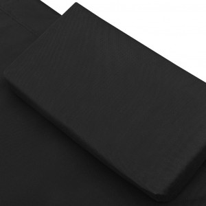 Pat șezlong de exterior, negru, material textil - Img 7