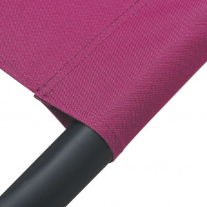 Pat șezlong de exterior, roz, material textil - Img 5
