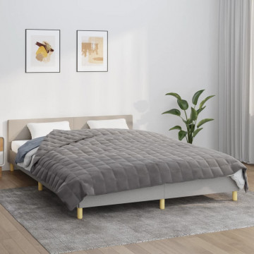 Pătură antistres, gri, 200x200 cm, 9 kg, material textil - Img 1