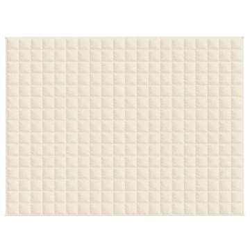 Pătură cu greutăți, crem deschis, 150x200 cm, 7 kg, textil - Img 3