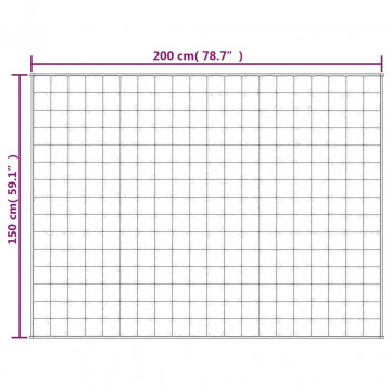 Pătură cu greutăți, gri, 150x200 cm, 11 kg, material textil - Img 4
