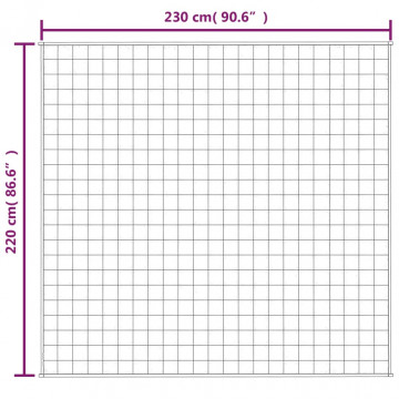 Pătură cu greutăți, gri, 220x230 cm, 15 kg, material textil - Img 5