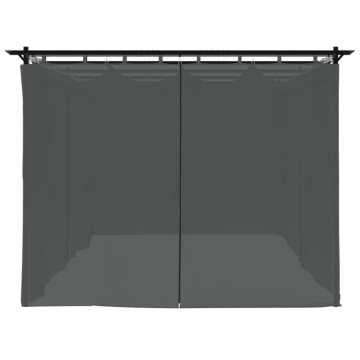 Pavilion cu draperii, antracit, 6x3 m, oțel - Img 8
