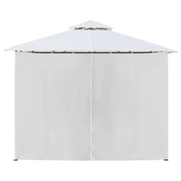 Pavilion cu perdele, alb, 600 x 298 x 270 cm, 180g/m² - Img 8