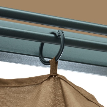 Pavilion cu perdele, gri taupe, 300 x 300 cm, aluminiu - Img 6