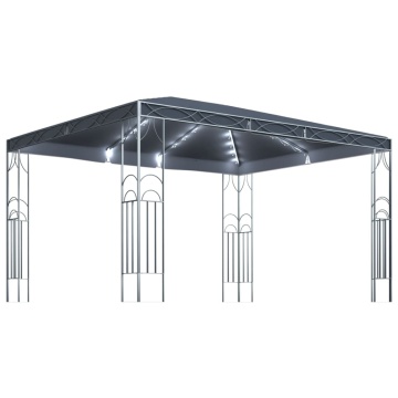 Pavilion cu șir de lumini LED, antracit, 400x300 cm - Img 2
