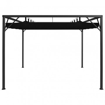Pavilion de grădină cu acoperiș retractabil, antracit, 3 x 3 m - Img 2