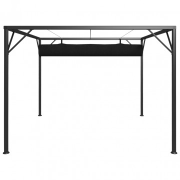 Pavilion de grădină cu acoperiș retractabil, antracit, 3 x 3 m - Img 4