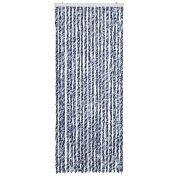Perdea de insecte, albastru, alb, argintiu, 56x185 cm, Chenille - Img 3