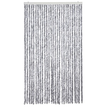 Perdea pentru insecte, alb și gri, 120x220 cm, chenille - Img 3