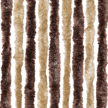 Perdea pentru insecte, bej și maro deschis, 100x220 cm Chenille - Img 8