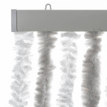 Perdea pentru insecte, gri deschis și alb, 100x220 cm, chenille - Img 4