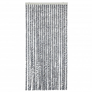 Perdele pentru insecte, gri și alb-negru, 56x185 cm, chenille - Img 3