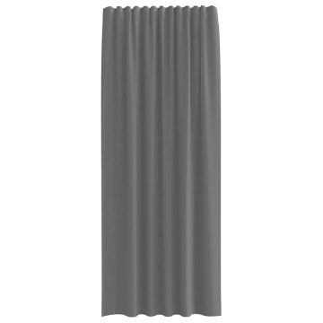 Perdele voal cu bucle 2 buc Gri închis 140x245 cm - Img 4