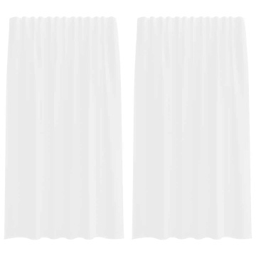 Perdele Voile cu Bucle 2 buc Alb 140x175 cm - Img 2