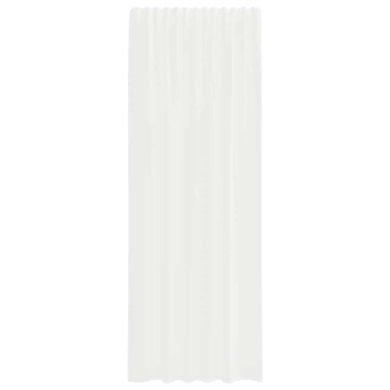 Perdele Voile cu Bucle 2 buc Alb 140x260 cm - Img 4