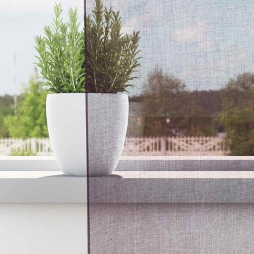 Perdele Voile cu Oeli 2 buc Violet 140x245 cm - Img 3