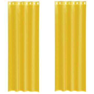 Perdele Voile cu Oelii 2 buc Galben - Img 2
