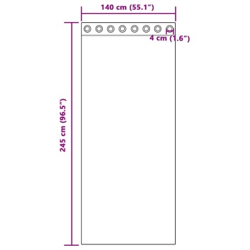 Perdele Voile cu Oelii 2 buc Gri Inchis 140x245 cm - Img 7