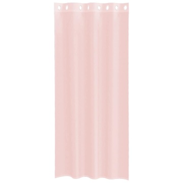 Perdele Voile cu Oelii 2 buc Roz deschis 140x245 cm - Img 4