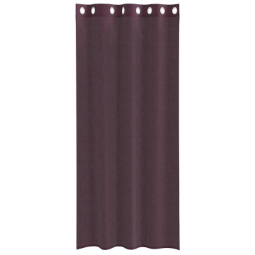 Perdele Voile cu Oelii 2 buc Violet 140x225 cm - Img 4