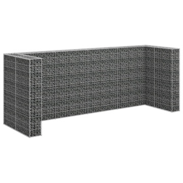 Perete gabion pentru pubele, 320x100x120 cm, oțel galvanizat - Img 3
