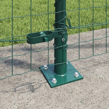 Pereți de gard cu plăci de bază 13 buc Ø32mm 78,5cm Oțel galvanizat - Img 3
