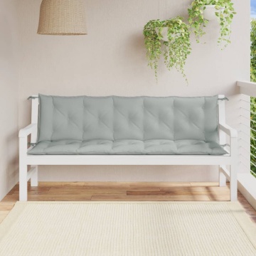 Pernă bancă de grădină 2db melanj gri deschis 180x50x7cm textil - Img 3