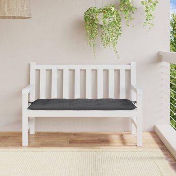 Pernă bancă de grădină, melanj antracit, 120x50x7 cm, textil - Img 3