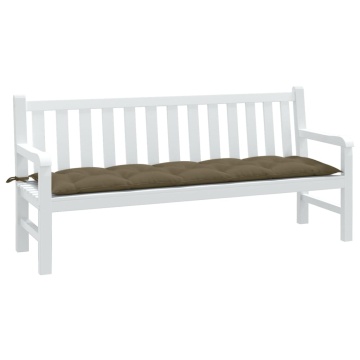 Pernă bancă de grădină, melanj taupe, 180x50x7 cm, textil - Img 1