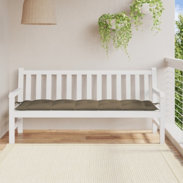 Pernă bancă de grădină, melanj taupe, 180x50x7 cm, textil - Img 3