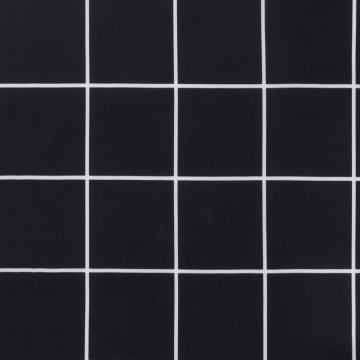 Pernă bancă de grădină negru carouri, 100x50x3cm, textil Oxford - Img 5