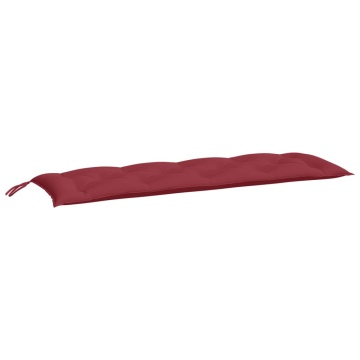 Pernă bancă de grădină, roșu vin, 150x50x7 cm, material oxford - Img 2