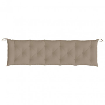 Pernă bancă de grădină, taupe, 180x50x7 cm, material oxford - Img 4