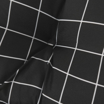 Pernă de bancă, negru, 100x50x7 cm, model carouri, textil - Img 5
